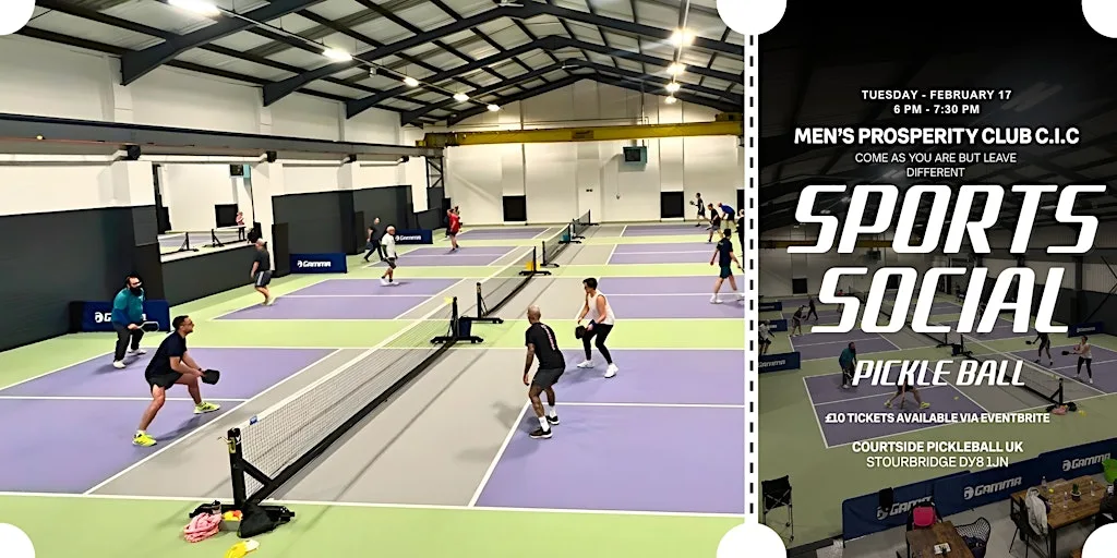 Men’s Prosperity Club: Pickleball Social at Courtside Pickleball