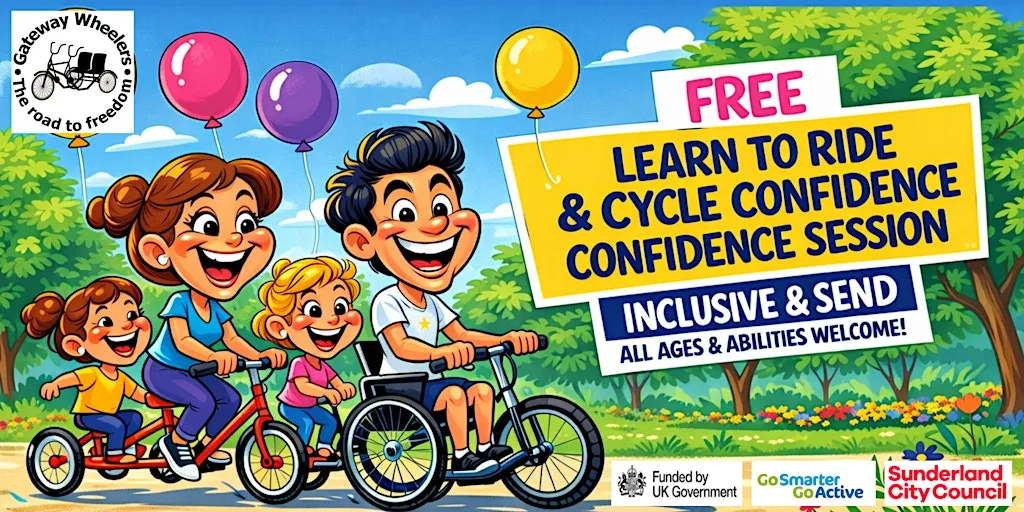 SEND Learn 2 Ride & Confidence Building Cycling - Bike or Trike at Gateway Wheelers, Houghton Rectory Park, - https://w3w.co/bugs.cuts.liability
