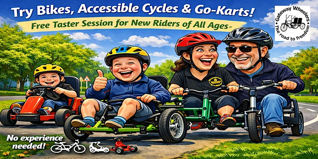 New to Gateway Wheelers? Come & Try our Bikes and Accessible Cycles at Gateway Wheelers, Houghton Rectory Park