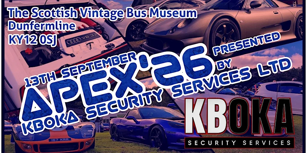 Apex '26 presented by KBOKA Security Services LTD at Scottish Vintage Bus Museum