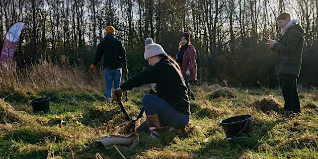 Citizen Forester Tree Planting at Kingsdown Fields Roots Allotments, Wigan at Kingsdown Fields, Roots Allotments Site