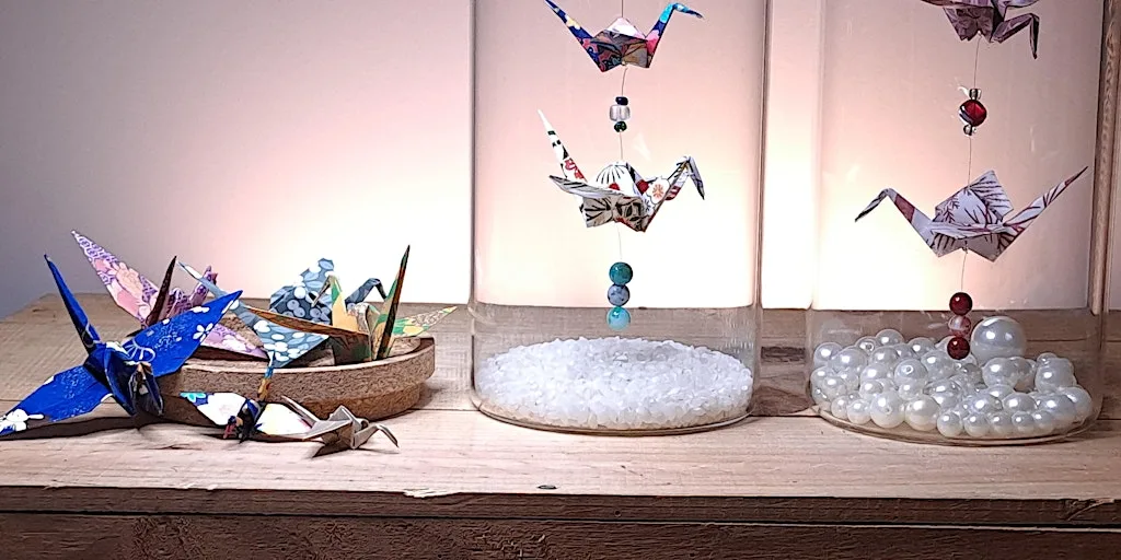 Origami Crane Jar Decoration at A Touch of Craft Yorkshire