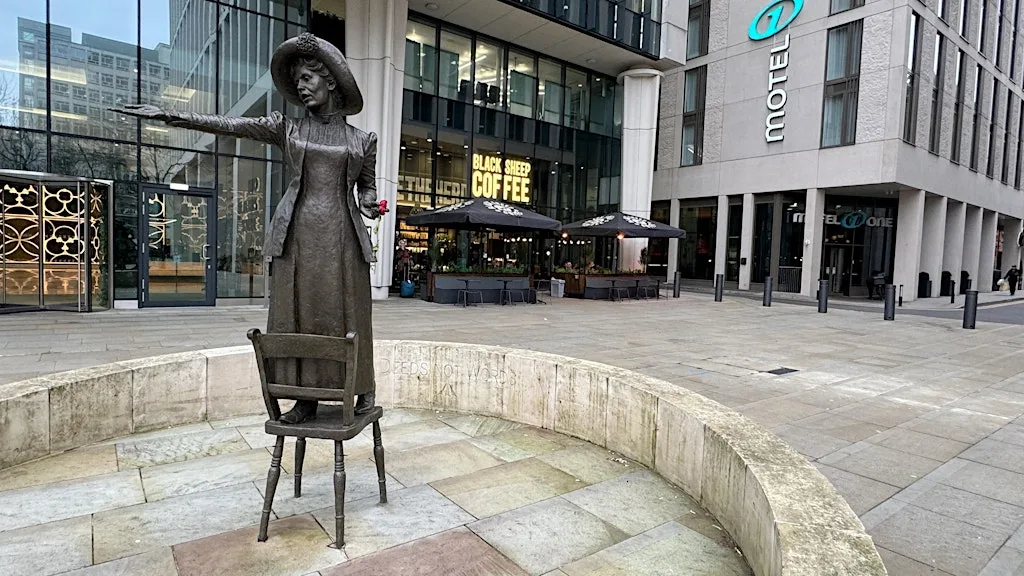 Women of Manchester 2-hour Walking Tour at Emmeline Pankhurst Statue