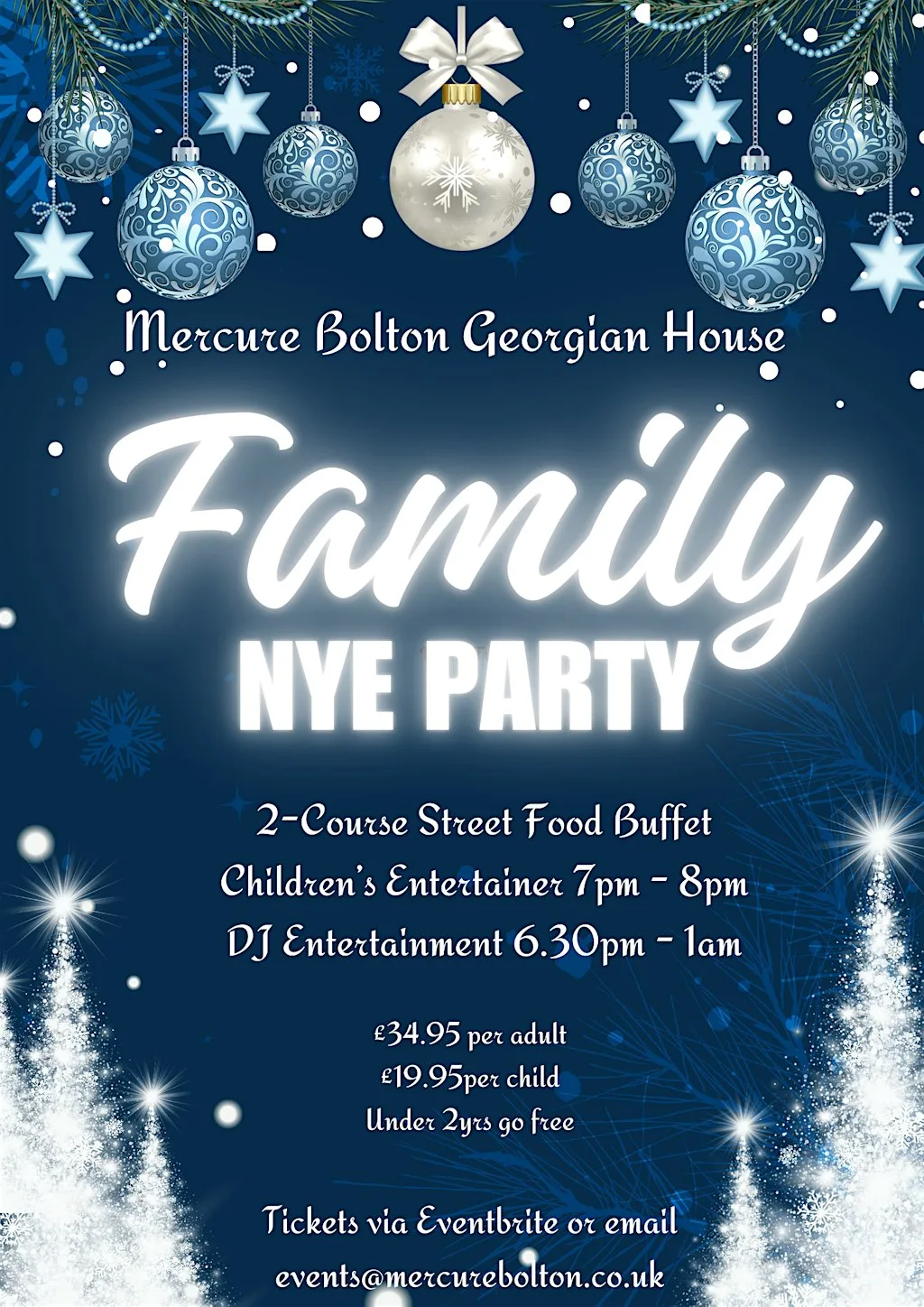 New Years Eve Family Party at Mercure Bolton Georgian House Hotel
