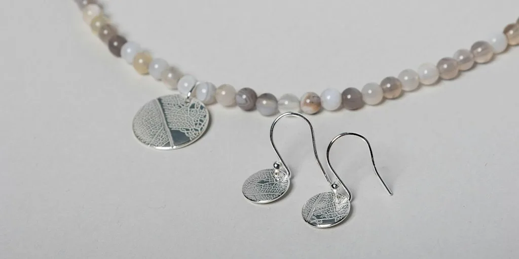 Create Your Own Silver Textured Pendant & Gemstone Necklace!