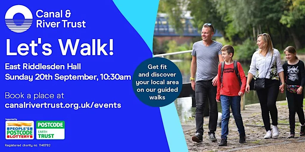 Let's Walk: Riddlesden to Bingley 5 Rise Locks Keighley Walking Festival at East Riddlesden Hall