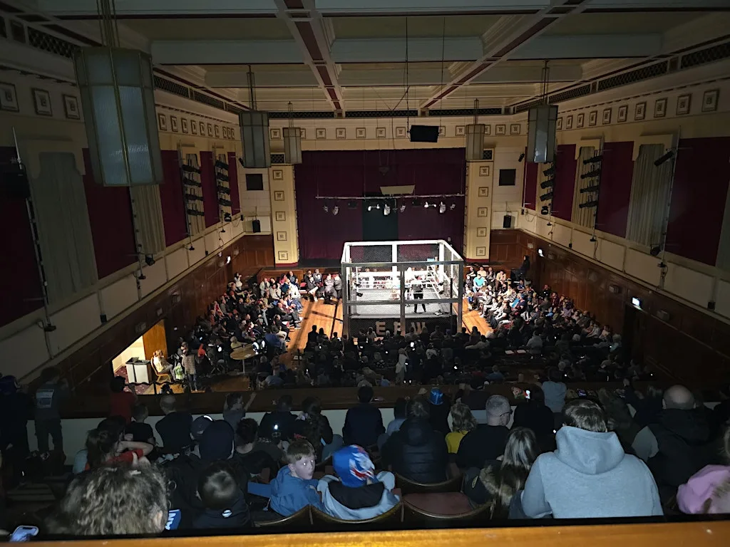 AMERICAN WRESTLING EPW LANCASTER 20FT STEEL CAGE MATCH! at Lancaster Town Hall