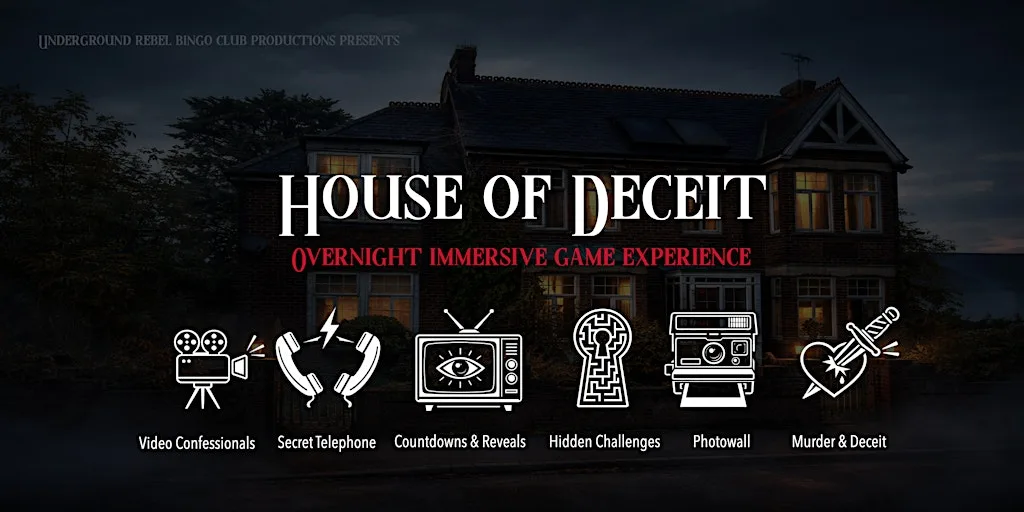 House of Deceit: ONE NIGHT Overnight Game Experience (INDIVIDUAL BOOKING) at The Old Doctor's Manor House