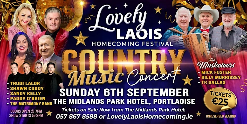 Lovely Laois Homecoming Festival Country Music Concert at Midlands Park Hotel