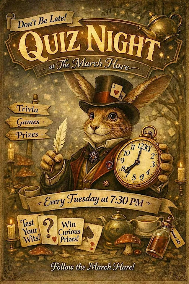 Quiz night at The March Hare, A Heartwood Inn