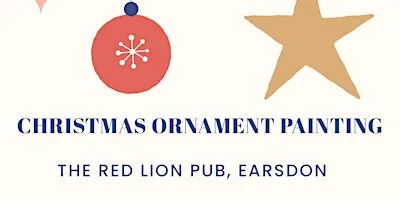 Ceramic Christmas decoration painting workshop at The Red Lion