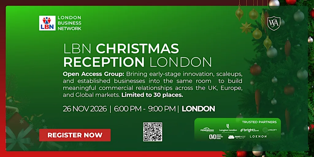 Christmas Reception London by London Business Network -26 Nov 2026 at 116 Pall Mall - Institute of Directors