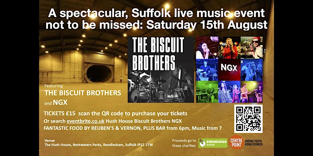 Hush House charity gig with the Biscuit Brothers and the NGX