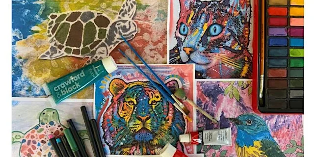 Wild Creatures - A Mixed Media Art Workshop for Children at Shrewsbury Library
