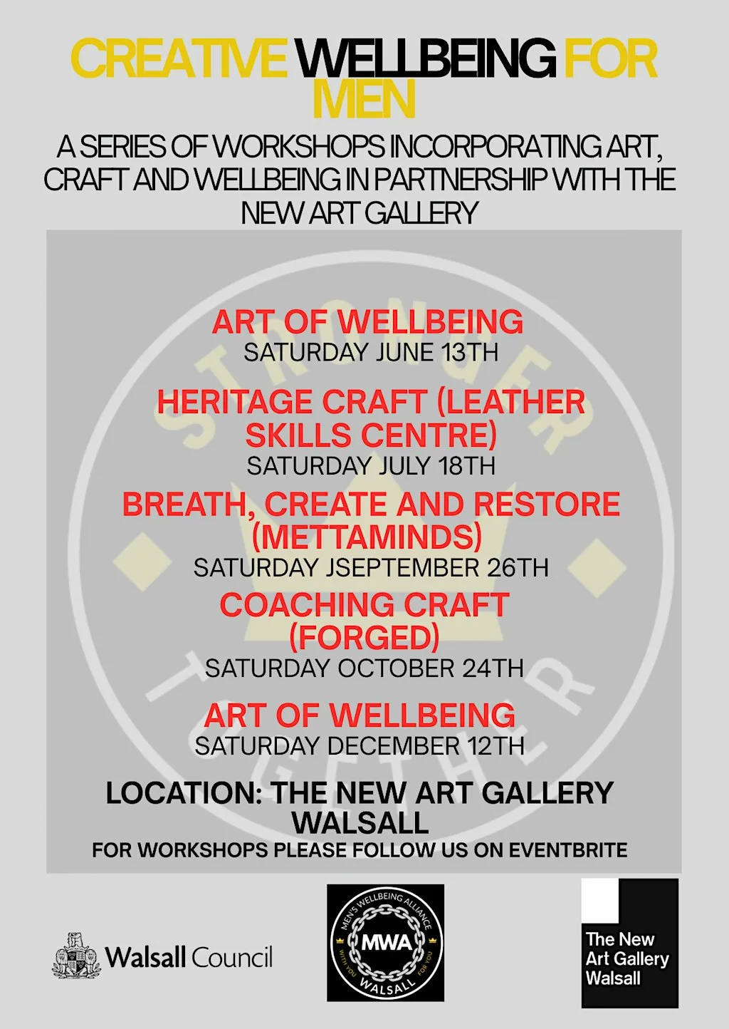 Creative Wellbeing Workshops for Men