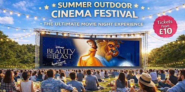 Beauty & the Beast (1991) Outdoor Cinema at Burton Constable Hall in hull at Burton Constable Hall & Parkland