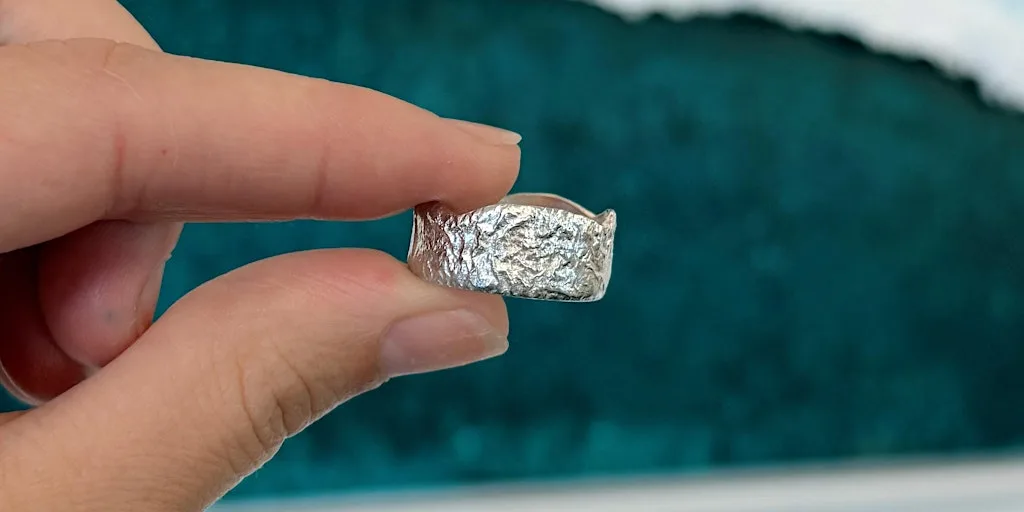 Make an adjustable sterling silver ring at The Sea Glass Studio, Jubilee Wharf