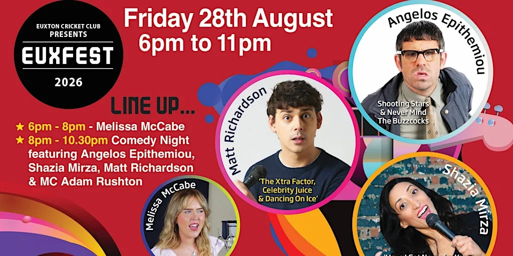 Euxfest 2026 Comedy & Music Festival at Euxton Cricket Club at Euxton Cricket Club