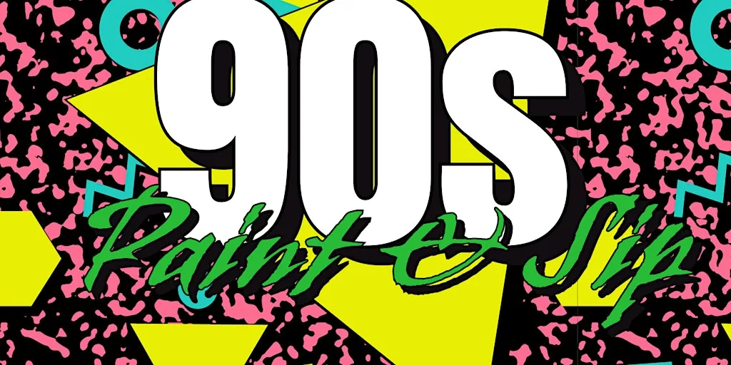 90s Paint & Sip night at Vineyard 72