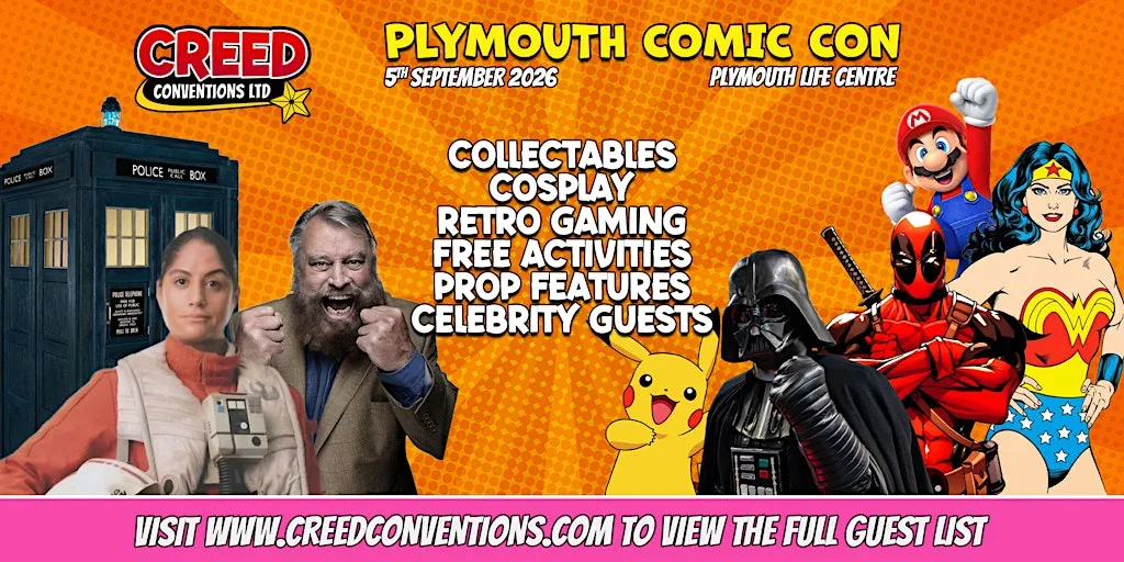 Plymouth Creed Comic Con - September 2026 at Plymouth Life Centre