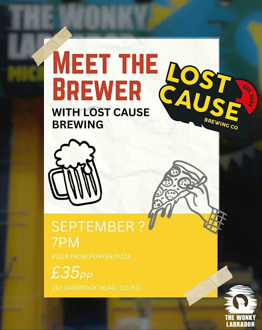 Lost Cause - Meet The Brewer & Tap Takeover at The Wonky Labrador