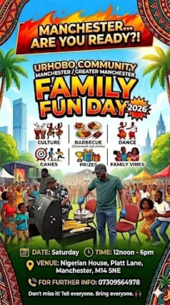 URHOBO COMMUNITY MANCHESTER & GREATER MANCHESTER FAMILY FUN DAY 2026 at Nigerian Community Greater Manchester (NCGM)