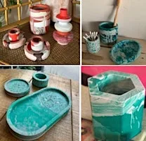 The Jesmonite Funky Mix & Match Workshop in HEBDEN BRIDGE with Objectify at The Making Mill