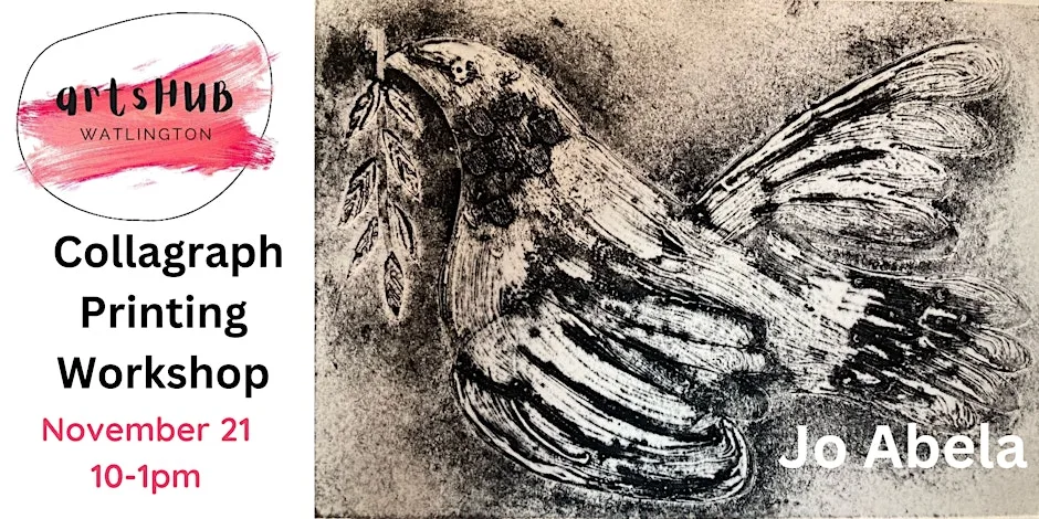 Collagraph Printing Workshop with Jo Abela at artsHUB @ Watlington Methodist Church