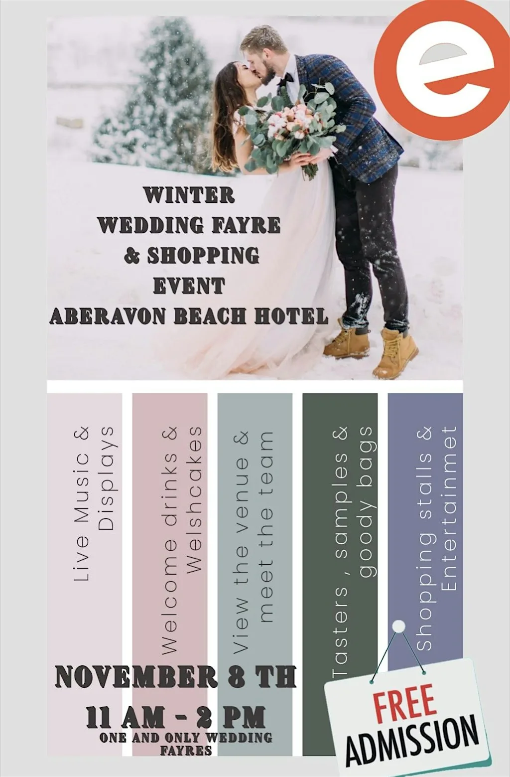 Winter wedding fayre and shopping event Aberavon beach hotel at Aberavon beach hotel