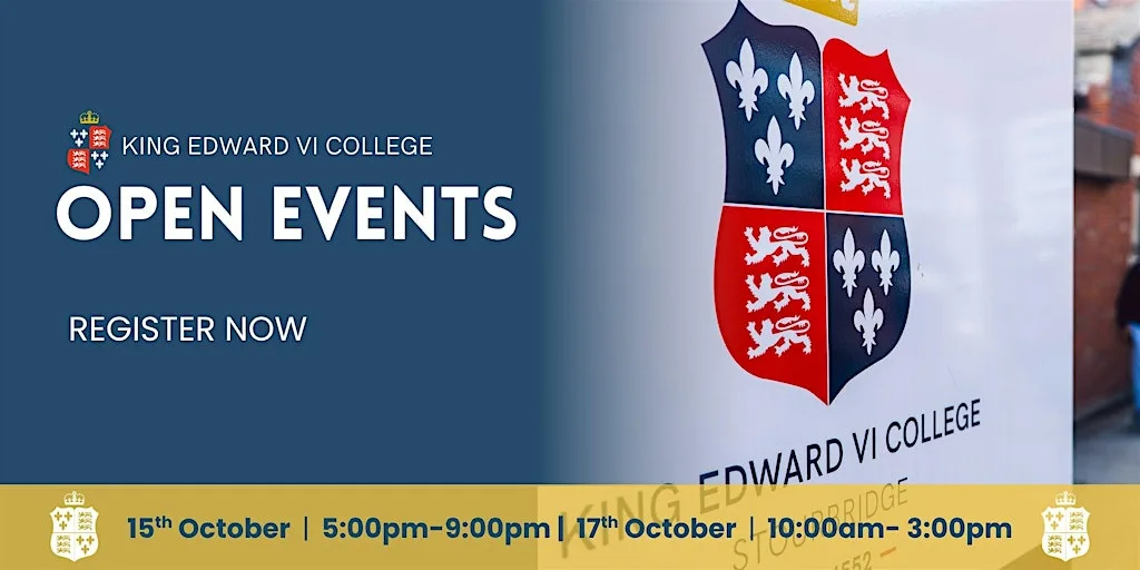 King Edward VI College - Open Events 2026