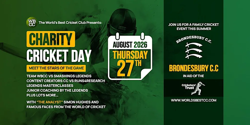 Charity Cricket day at Brondesbury Sports Club