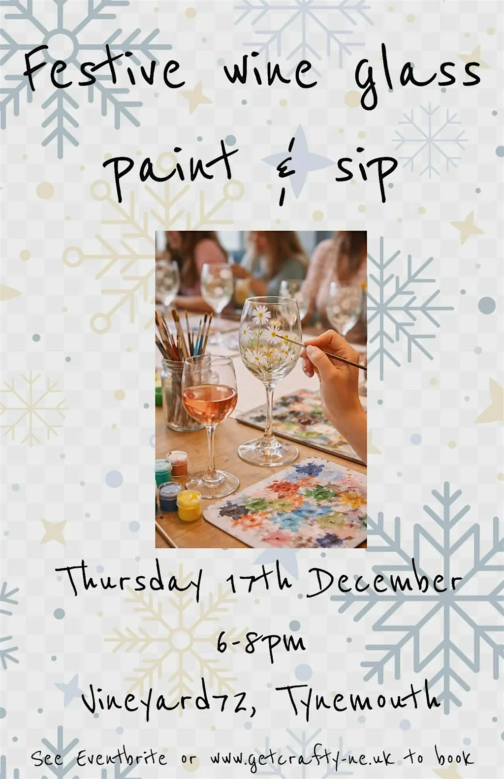 Festive Wine Glass Paint & Sip