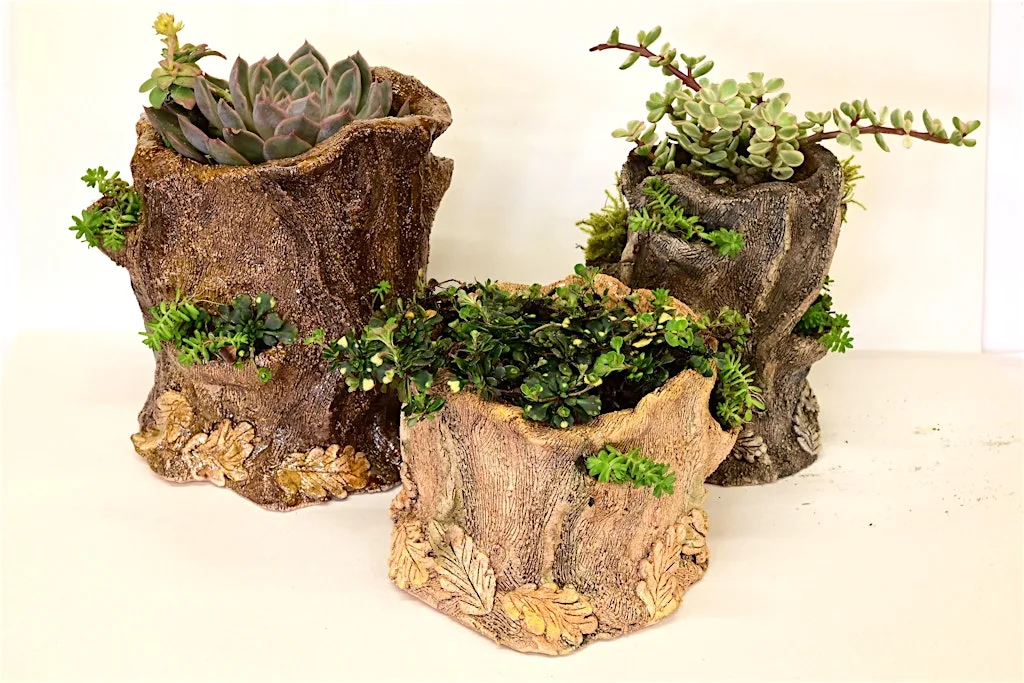 Clay Workshop: Tree-stump planter (BLCBLD 2806) at Lackford Lakes Nature Reserve
