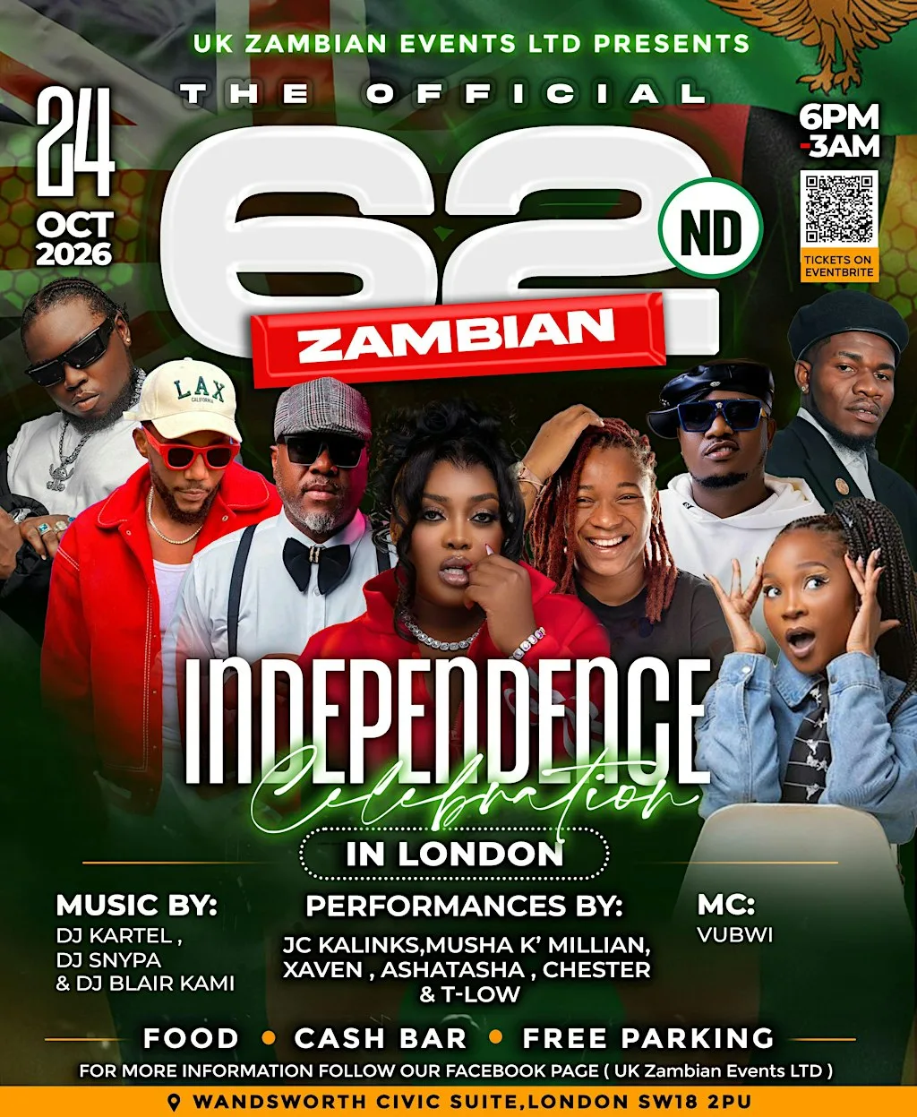 The Official 62nd Zambia Independence  in London