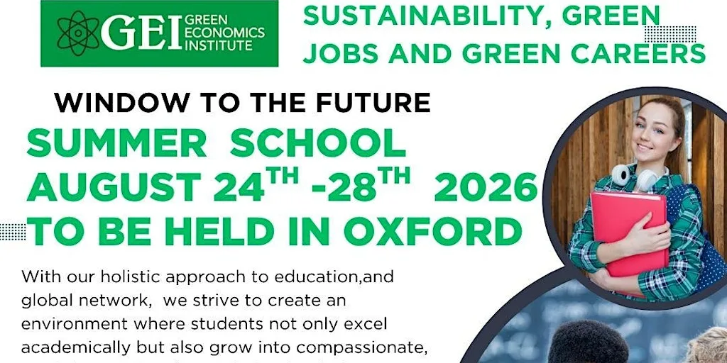 Summer School Oxford  24th -28th   August 2026 Sustainability at The H B Allen Centre