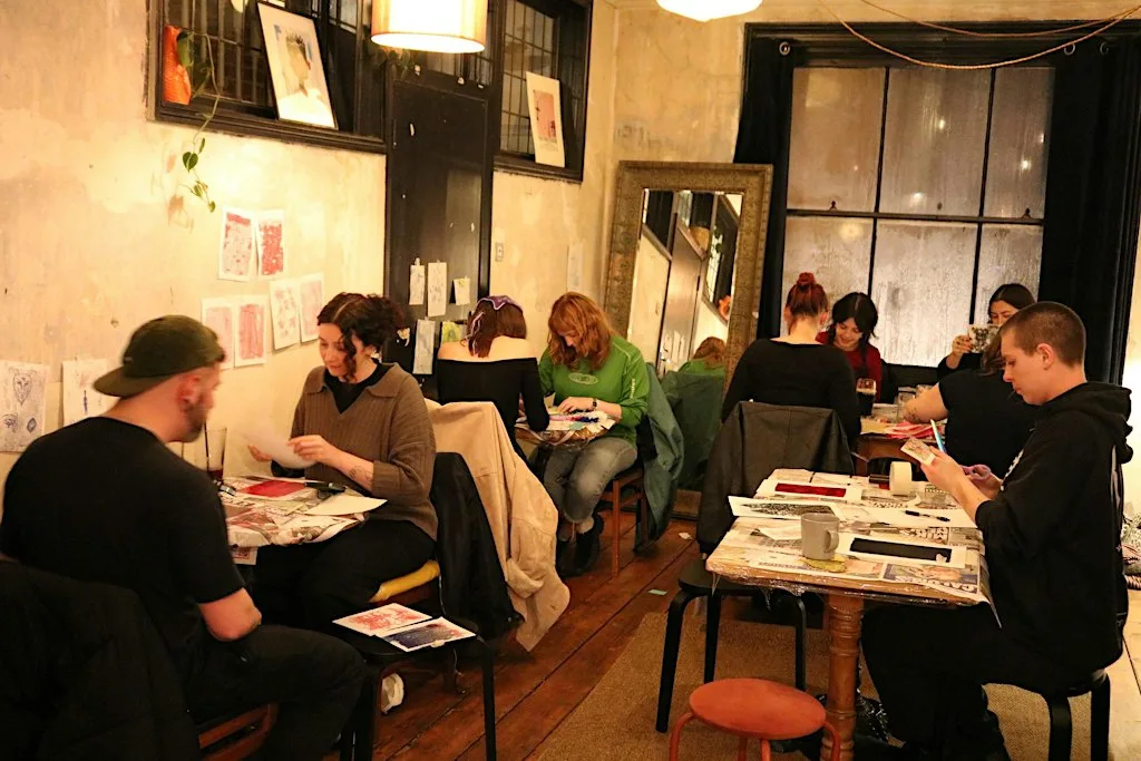 Monoprinting Workshop @ Pink Moon at Pink Moon