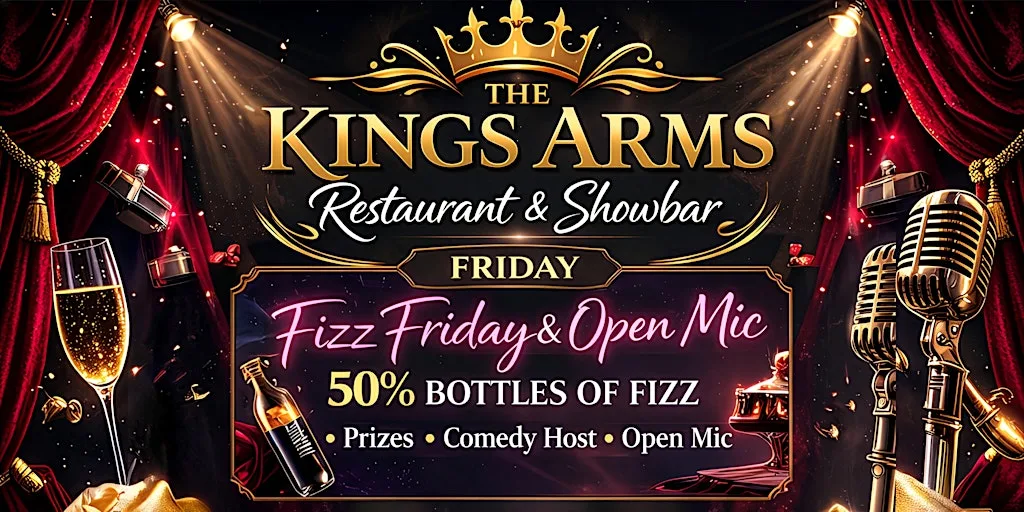 The Kings, Ulverston hosts... Lake District's Fizz Friday & Open Mic at The Kings Hotel: Restaurant & Showbar