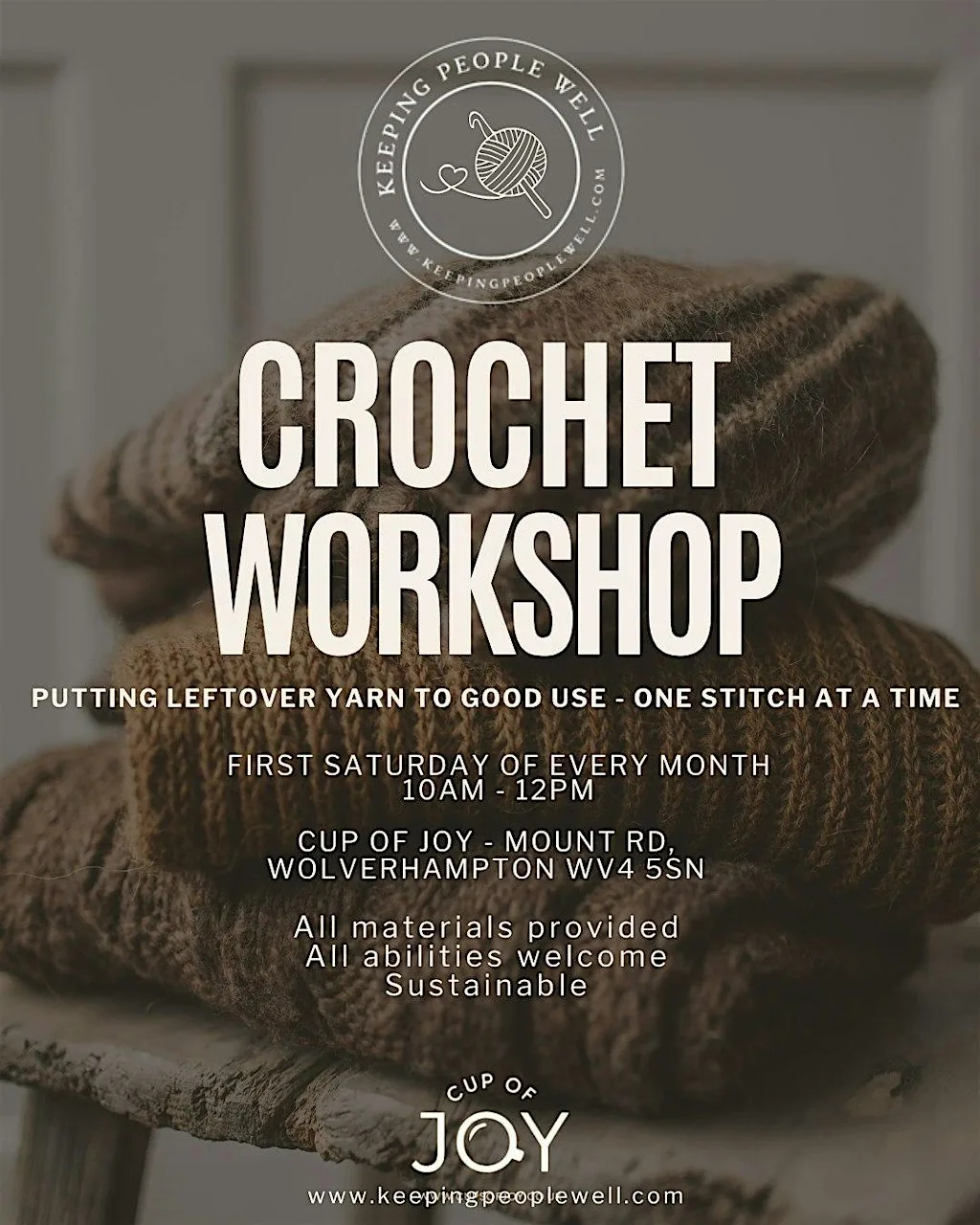 Mindful Crochet Workshop at Cup Of Joy