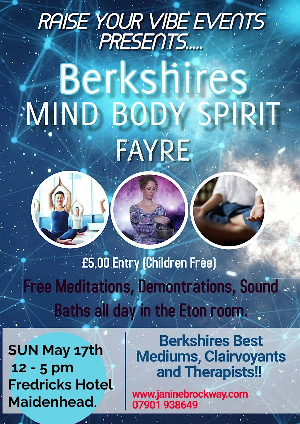 Berkshires Mind Body Spirit Fayre, Fredricks Hotel Maidenhead