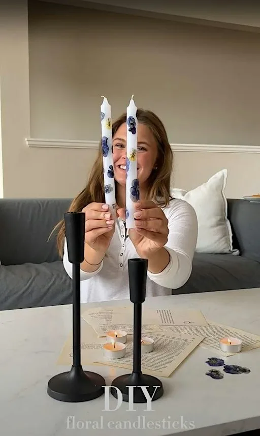 Pressed Flower Candle Art workshop:Birthday/ HenDo /Date Night activity