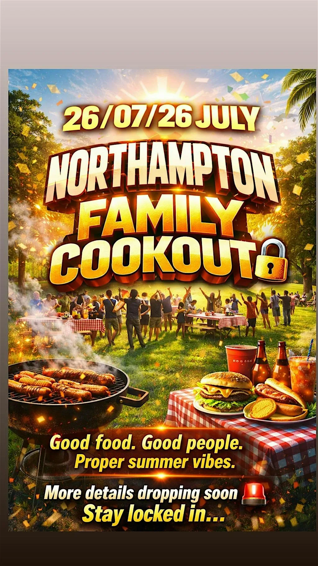 Northampton family cookout at Heyford Athletic Football Club