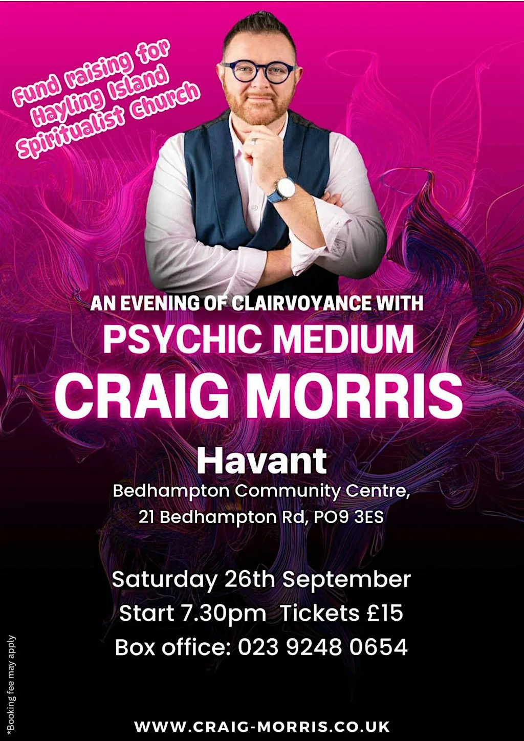 An Evening of Clairvoyance with Psychic Medium Craig Morris at Bedhampton Community Centre
