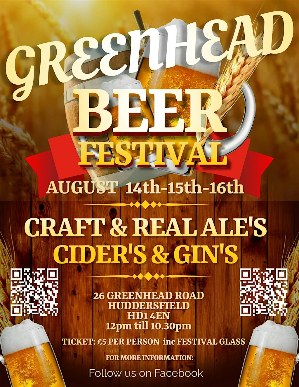 GREENHEAD BEER FESTIVAL at Greenhead Masonic Hall