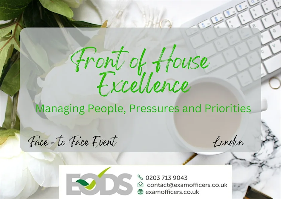 Front of House Excellence: Managing People, Pressures & Priorities at &Meetings