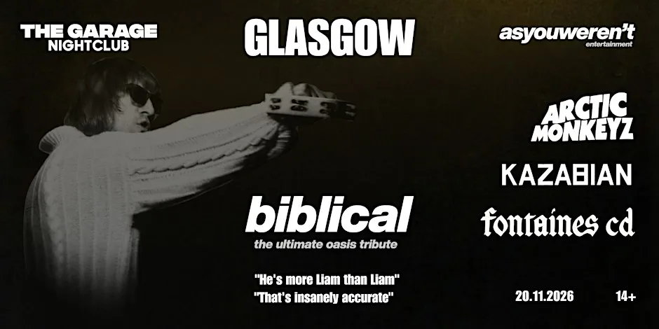 OASIS vs KASABIAN vs FONTAINES D.C. vs ARCTIC MONKEYS – GLASGOW, THE GARAGE