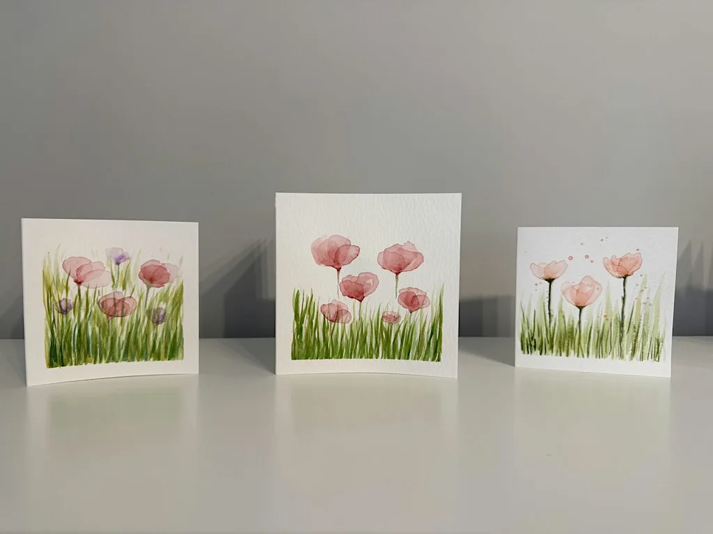 Mindful Meadows - Meadow flower watercolours (cards and framed picture) at Emley Community Centre