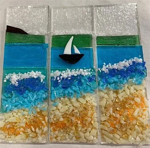 August Craft Month | Layered Fused Glass Coast Scene for 18+ yrs at Flowerfield Arts Centre