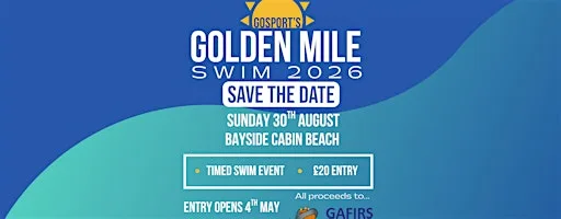 Golden Mile Swim 2026 in aid of GAFIRS at Bayside Cabin