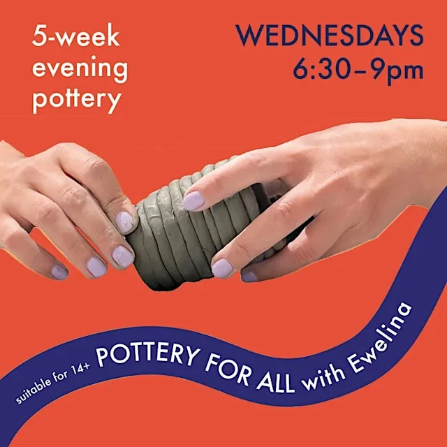 EVENING POTTERY CLASS FOR ALL at Rochester Square CLAY/GARDEN/FOOD