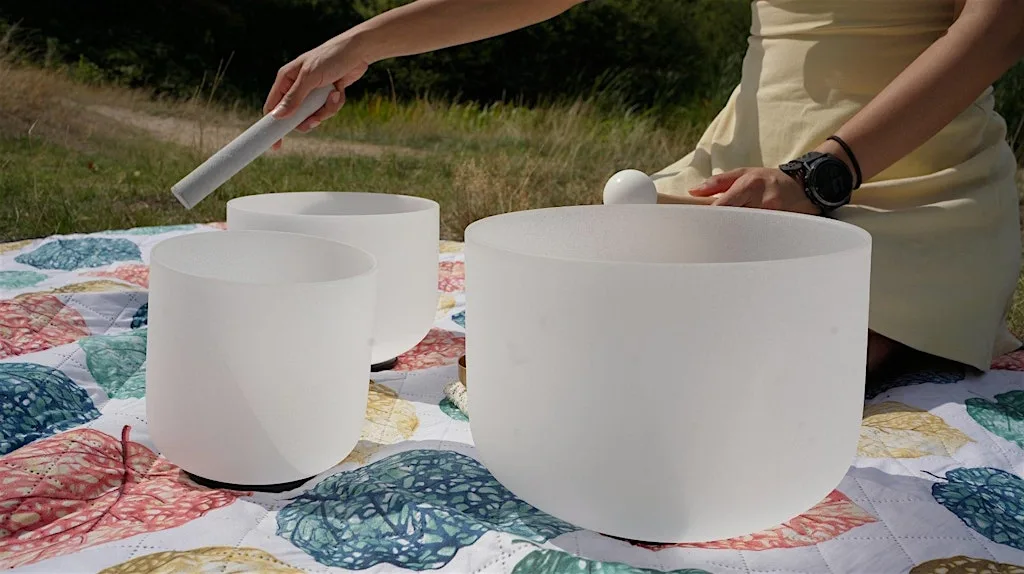 Sound bath in the park at Hampstead Heath